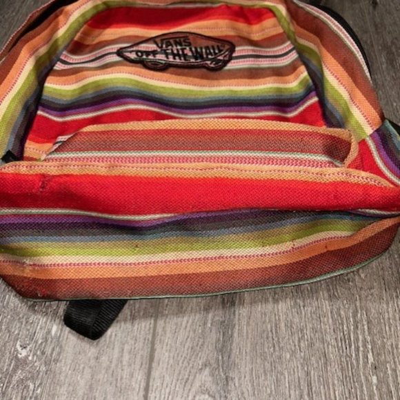 Vans Off The Wall Multi-color Striped Backpack Bag - Picture 8 of 8